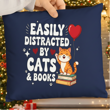 Easily Distracted by Cats & Books PNG/SVG | Cat Lover Reader T-Shirt