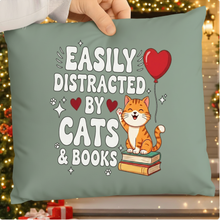 Easily Distracted by Cats & Books PNG/SVG | Cat Lover Reader T-Shirt