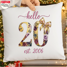 Hello 20 SVG PNG – 20th Birthday Girl Pink Bow Design