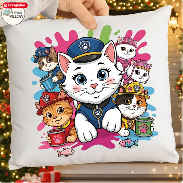 Cartoon Police Cat PNG SVG, Kids Birthday Shirt Design