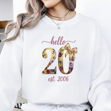 Hello 20 SVG PNG – 20th Birthday Girl Pink Bow Design