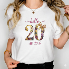 Hello 20 SVG PNG – 20th Birthday Girl Pink Bow Design