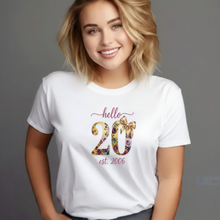 Hello 20 SVG PNG – 20th Birthday Girl Pink Bow Design