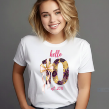 Hello Ten SVG PNG – 10th Birthday Girl Bow Pink Design