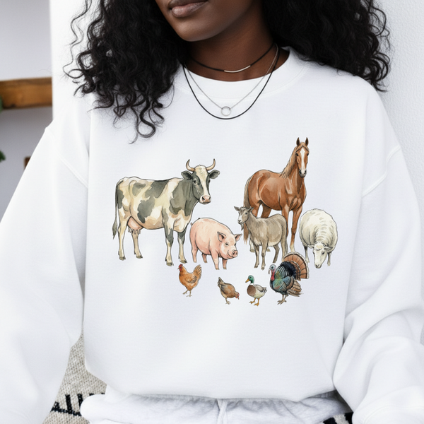 Support Local Farmer SVG PNG, Farm Animals Shirt Design