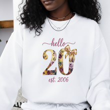 Hello 20 SVG PNG – 20th Birthday Girl Pink Bow Design