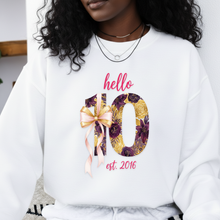Hello Ten SVG PNG – 10th Birthday Girl Bow Pink Design